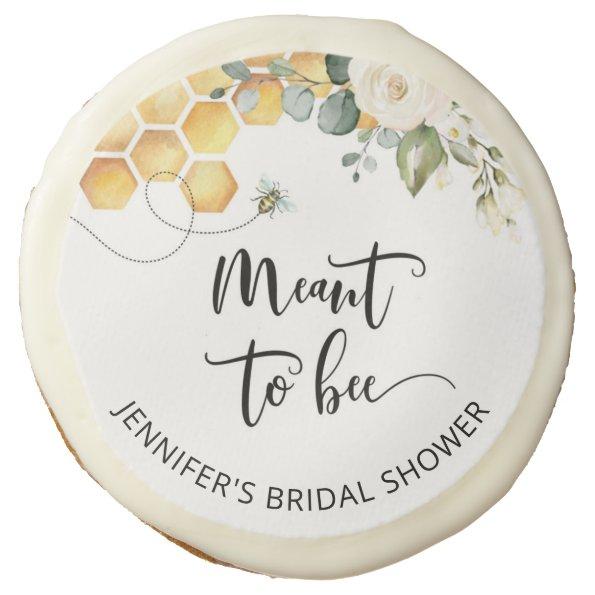 Floral Meant to bee bridal showe Sugar Cookie