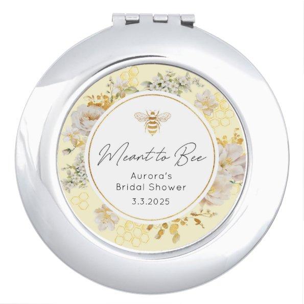 Floral meant to bee  compact mirror