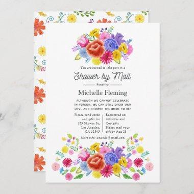 Floral Mexican Fiesta Bridal Shower by Mail Invitations