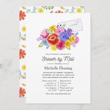 Floral Mexican Fiesta Bridal Shower by Mail Invitations