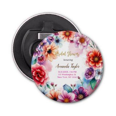 Floral Minimalist Calligraphy  Bottle Opener