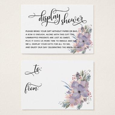Floral No Wrap Display  Gift Tag