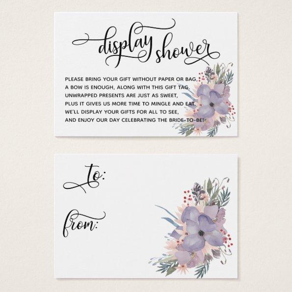 Floral No Wrap Display  Gift Tag