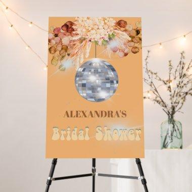 Floral Orange Disco Ball  Poster