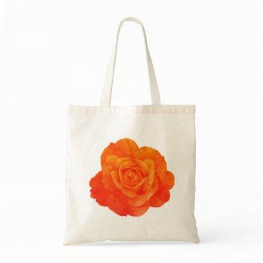 Floral Orange Rose Bridesmaid Gift Favor Weddings Tote Bag