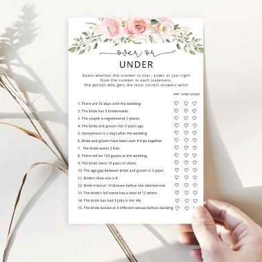 Floral over or under  game
