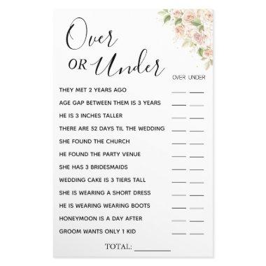 Floral Over or Under  game  Flyer