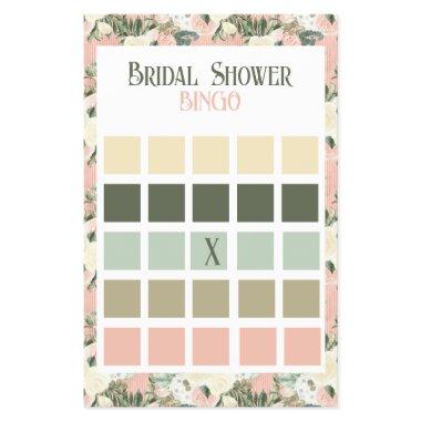 Floral Peach and Cream  Bingo Flyer