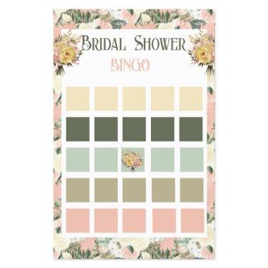 Floral Peach and Cream  Bingo Flyer