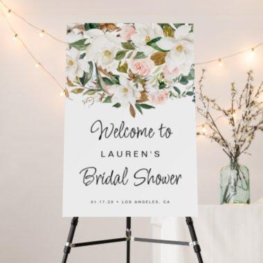 Floral Personalized Bridal Shower Welcome Sign