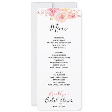 Floral Pink  Menu