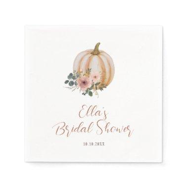 Floral Pumpkin Bridal Shower Napkins