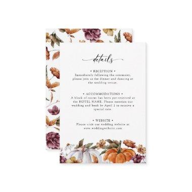 Floral Pumpkin Enclosure Invitations