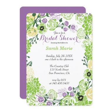 Floral Purple & Green Flower Wreath