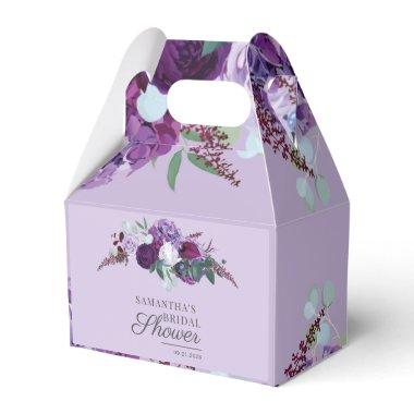 Floral Purple Greenery Botanical  Favor Boxes