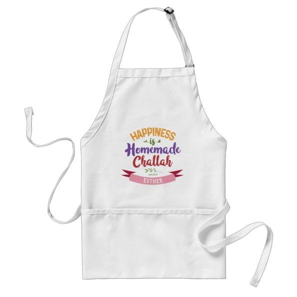 Floral Quirky Happiness is Homemade Challah Adult Apron