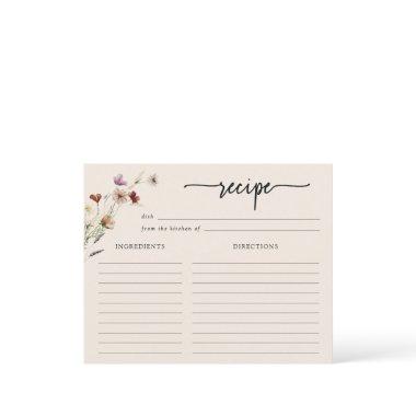 Floral Recipe Invitations