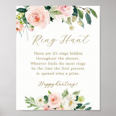 Floral Ring Hunt Bridal Shower Game Poster