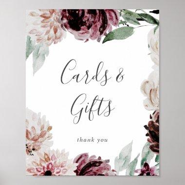 Floral Romance Invitations and Gifts Sign