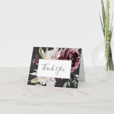 Floral Romance | Gray Thank You Invitations