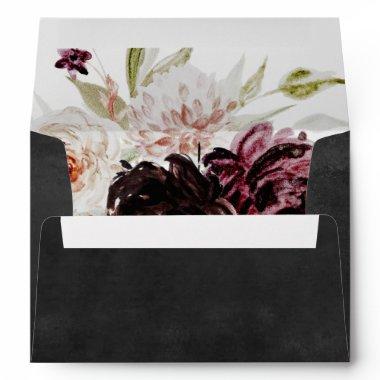 Floral Romance | Gray Wedding  Envelope