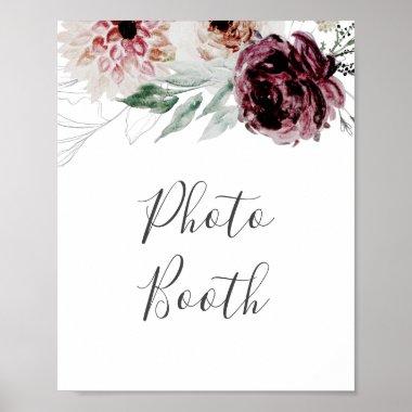 Floral Romance Photo Booth Sign