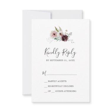 Floral Romance Simple RSVP Card