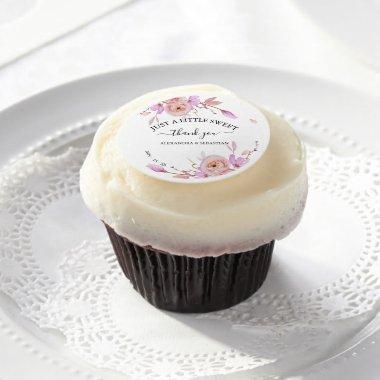 Floral Roses Bridal Shower Party Favor Edible Frosting Rounds