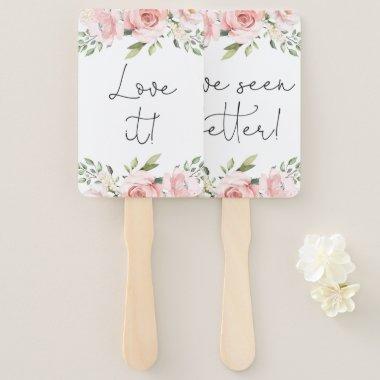 Floral say yes to the dress Invitations hand fan