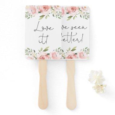 Floral say yes to the dress Invitations hand fan