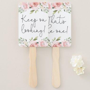 Floral say yes to the dress Invitations hand fan