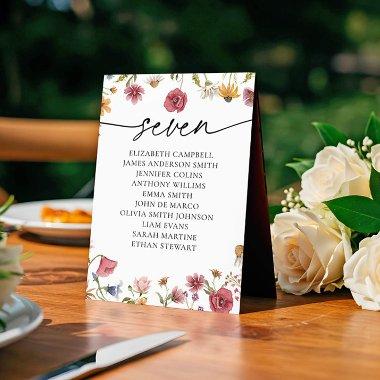 Floral Seating Chart  | Table Seven