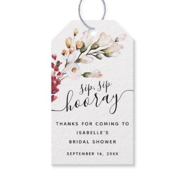 Floral Sip Sip Hooray Favor Bridal Shower Gift Tags