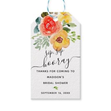 Floral Sip Sip Hooray Favor  Gift Tags