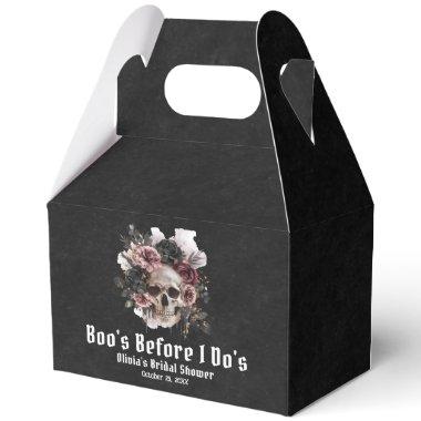 Floral Skull Boo's Before I Do's  Favor Boxes