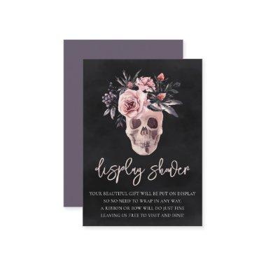 Floral Skull Halloween Display Shower Enclosure Invitations