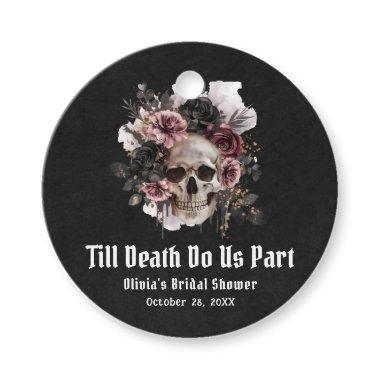 Floral Skull Till Death Do Us Part  Favor Tags
