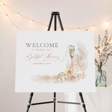 Floral Soft Elegant Bridal Shower Welcome Sign