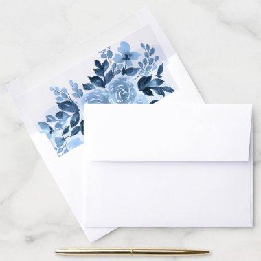 Floral Something Blue Before I Do  Envelope Liner