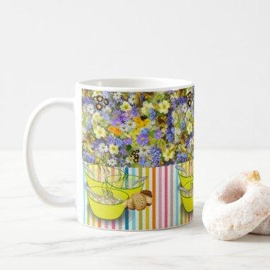 Floral Stripe Soup Mug