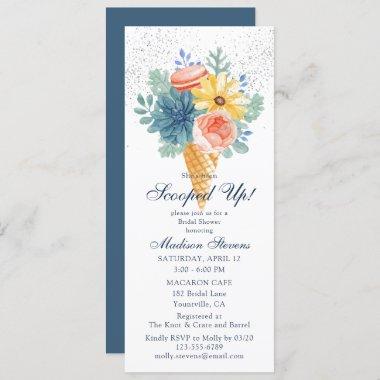 Floral Succulent Macaron Bridal Shower Invitations