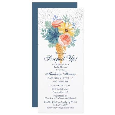 Floral Succulent Macaron Bridal Shower Invitations