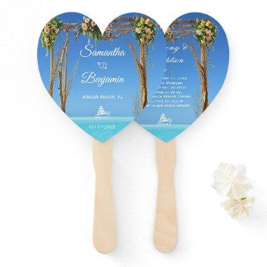 Floral Summer Beach Wedding Gate Reception Hand Fan