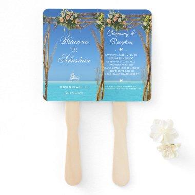 Floral Summer Beach Wedding Gate Reception Hand Fan