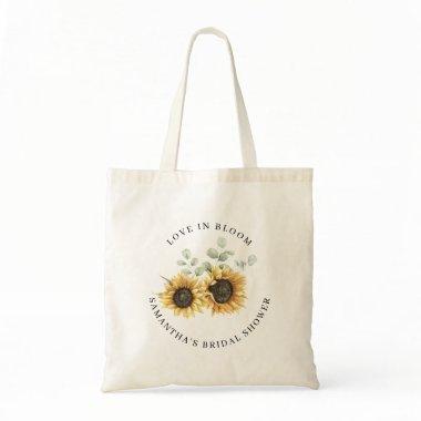 Floral Sunflower Bloom Eucalyptus  Tote Bag