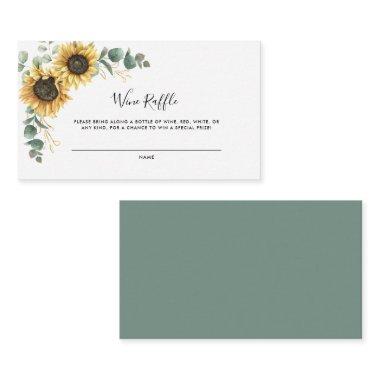 Floral Sunflower  Wine Raffle Enclosure