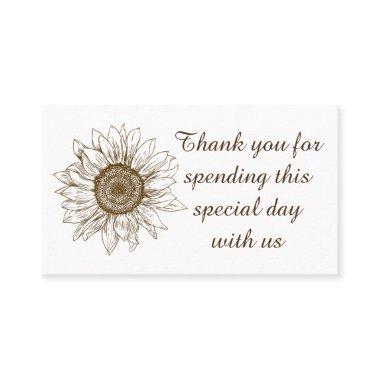 Floral Sunflower Brown Flower Fall Country Wedding Place