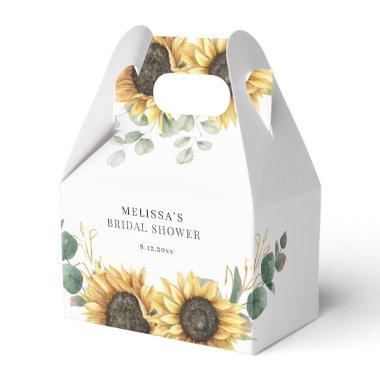 Floral Sunflower Eucalyptus  Favor Boxes