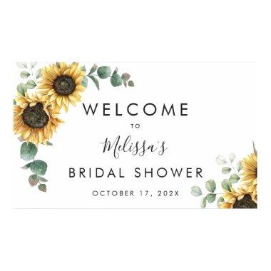 Floral Sunflower Eucalyptus Greenery  Poster