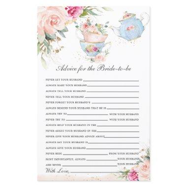 Floral Tea Party Advice for the Bride to Be Game